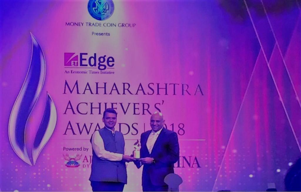 Mr. Atul Chordia Chairman of Panchshil Realty awarded ET Edge Maharashtra Super Achievers Award 2018